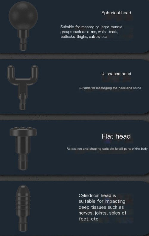 Nuvex Deep Tissue Massage Gun attachments