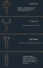 Nuvex Deep Tissue Massage Gun attachments